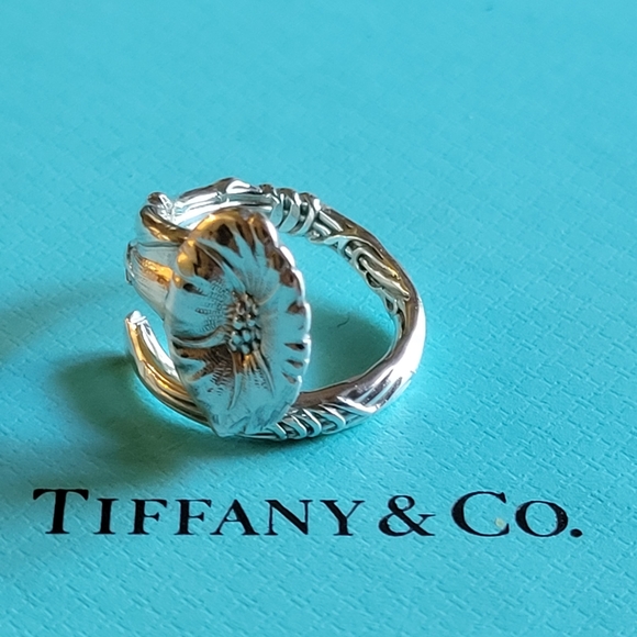 1885 Tiffany & Company Morning Glory Spoon Ring in Sterling Silver #53 - Picture 8 of 13
